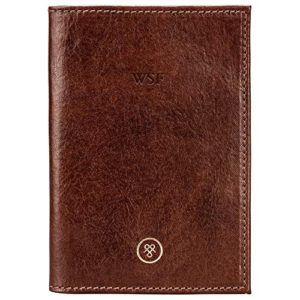 Maxwell Scott Full Grain Leather Passport Cover