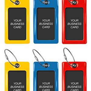 Luggage Tags TUFFTAAG for Business Cards, Flexible Travel Labels