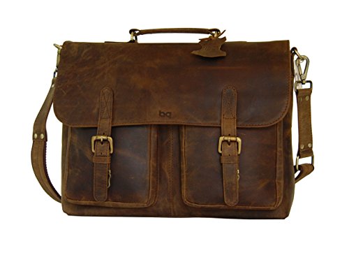 Full Grain Leather Briefcase, Shoulder Bag, Messenger Bag, Laptop ...