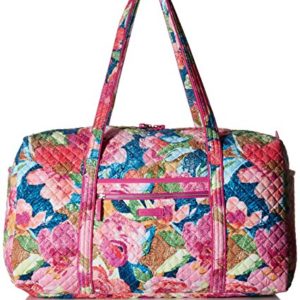 Vera Bradley Iconic Large Travel Duffel, Signature Cotton, Superbloom, One Size