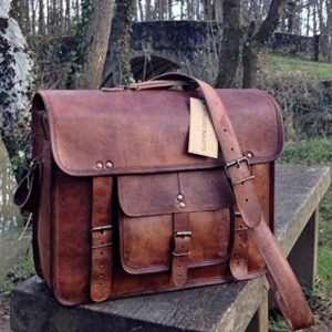 Genuine Leather Laptop Messenger Bag Office Briefcase College Bag