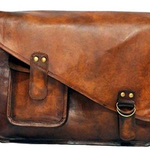 Artishus Upgraded New Vintage Brown 15" Leather Messenger Bag for Men & Women | Business Laptop Briefcase for School/College/Office