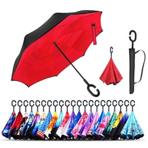 Monstleo Inverted Umbrella,Double Layer Reverse Umbrella