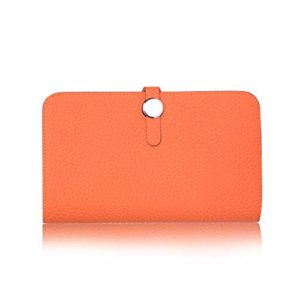 LUCKYSGY Women's Leather Wallet Passport Cover