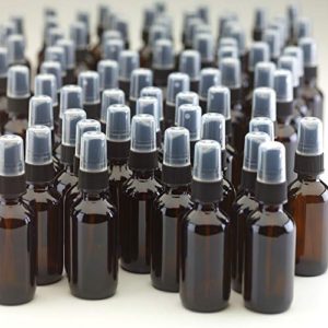 Amber Spray Bottle for Essential Oils, 2 oz Glass Spray Bottle