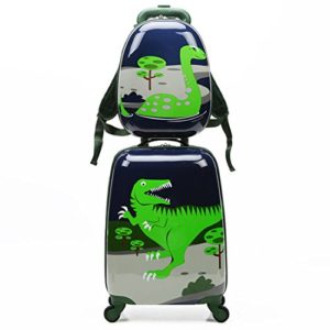 WCK Cartoon Kids Carry on Luggage Set Upright Rolling Wheels