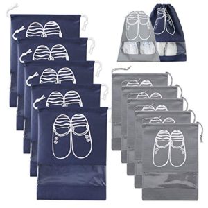 Travel Shoe Bags,10PCS Drawstring Shoe Organizer Waterproof