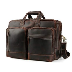 Men's Vintage Leather Messenger Satchel Casual Multi-Purpose School Case