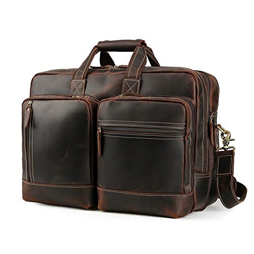 Men's Vintage Leather Messenger Satchel Casual Multi-Purpose School ...