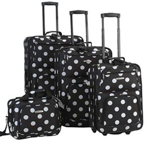 Rockland Luggage Dots 4 Piece Luggage Set