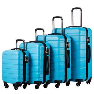 COOLIFE Luggage 4 Piece Set Suitcase Spinner Hardshell Lightweight