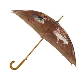 CTM Women's Auto Open Ballerina Print Stick Umbrella