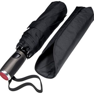 LifeTek Windproof Travel Umbrella Compact Vented Teflon Double Canopy