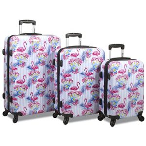 Rolite Flamingo 3-Piece Hardside Spinner Combination Lock Luggage Set