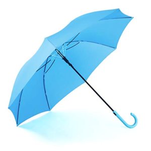 RUMBRELLA Blue Umbrella Auto Open with J Hook Handle