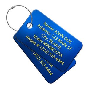 High Visibility Multi Pack Customized Tavel ID Tag