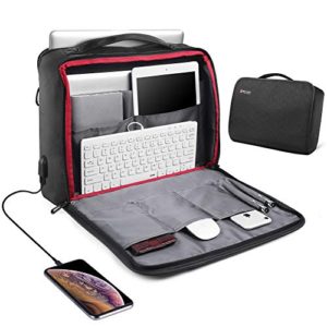 REYLEO Laptop Bag, 15.6 Inch USB Laptop Briefcase