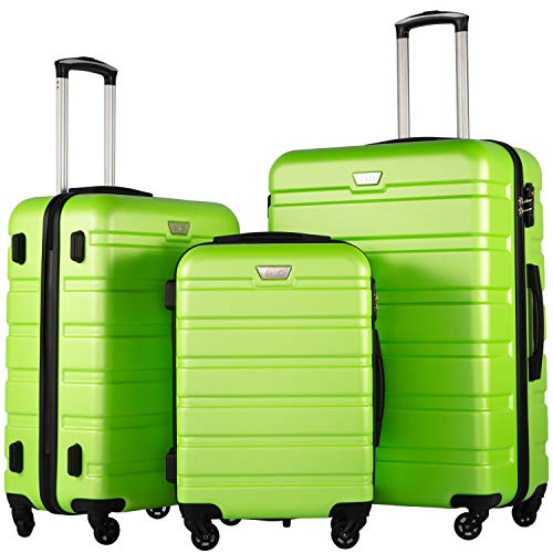 COOLIFE Luggage 3 Piece Set Suitcase Spinner Hardshell Lightweight TSA ...