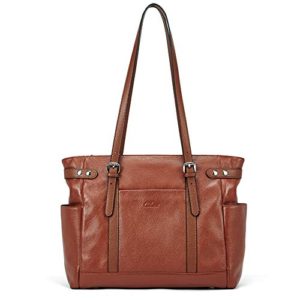 CLUCI Laptop Totes for Women Genuine Leather Briefcase