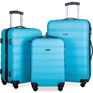 Merax Travelhouse Luggage Set 3 Piece Expandable Lightweight Spinner Suitcase