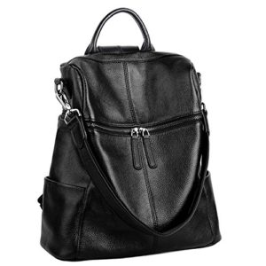 YALUXE Real Leather Backpack Women's Convertible Versatile Shoulder Bag