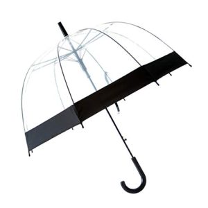 HAOCOO Colorful Trim Clear Umbrella,Bubble Transparent Fashion