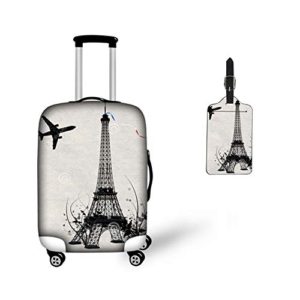 Bigcardesigns Trendy Eiffel Tower Printed Travel Luggage