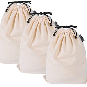 MISSLO Cotton Breathable Dust-Proof Drawstring Storage Pouch Bag