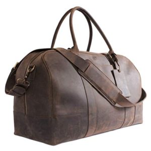 Bucksaw Travel Leather Duffel Bag For Men - Full Grain Premium Leather