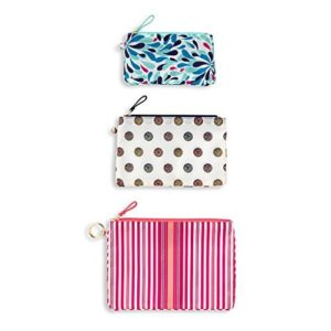 Vera Bradley Women's Set of 3 Pencil Pouch Travel Bags Trio