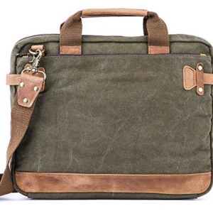 Gootium High Density Canvas Leather 14" Laptop Shoulder Bag