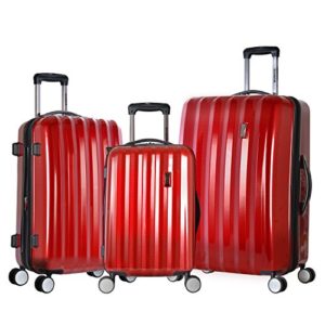 Olympia Titan 3 Piece Expandable Polycarbonate Hard Case Spinner Set