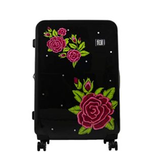 FUL Luggage Printed Rose, Black