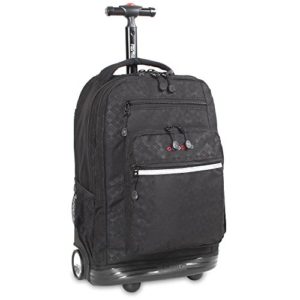 J World New York Sundance Rolling Backpack, Argyle Black