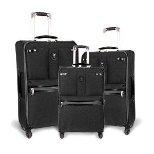 J World New York Centennial Lightweight 3 Piece Spinner Luggage Set