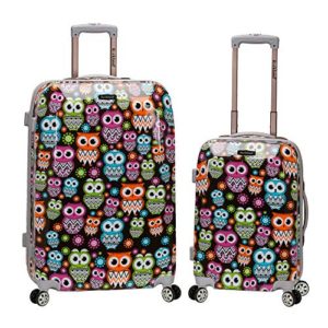 Rockland 2 Piece Upright Luggage Set, Owl