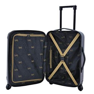 Travelers Club Luggage Lee 20" Exp. Hardsided, Black Carry-On Luggage