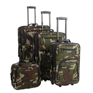 Rockland Luggage Skate Wheels 4 Piece Luggage Set