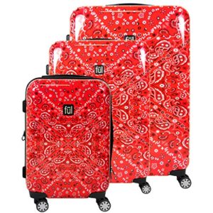 FUL Luggage Printed Bandana, Red