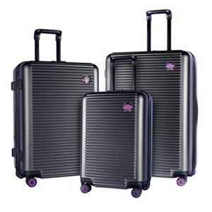 TPRC 3 Piece Multi-Tone Eye-Catching Design Hardside Luggage Set