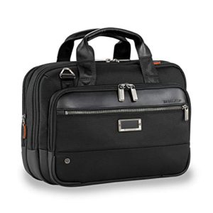 Briggs & Riley Small Expandable Brief Briefcase, Black