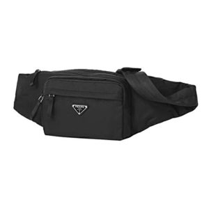 Prada Unisex Marsupio Belt Waist Bag Black Nylon Tessuto Fanny Pack