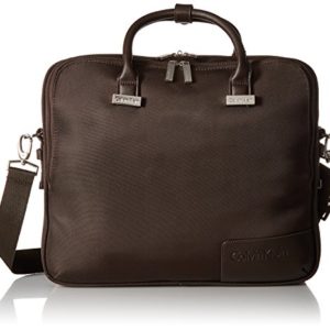 Calvin Klein Dylan Laptop Case Briefcase, Brown