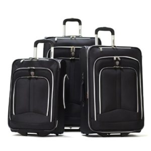 Olympia Luggage Hamburg 3-Piece Luggage Set,Black