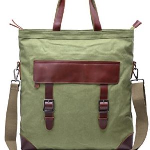 Gootium High Density Canvas Genuine Leather Tophandle Cross Body Bag