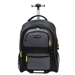 TPRC 19" Black with Yellow Trims "Sierra Madre" Rolling Backpack