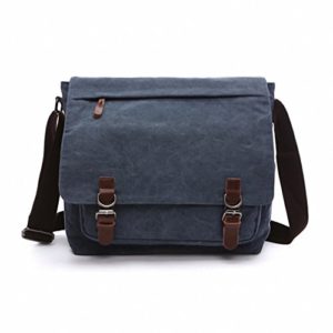 Canvas Leather Crossbody Bag Men Military Army Vintage Messenger Bags