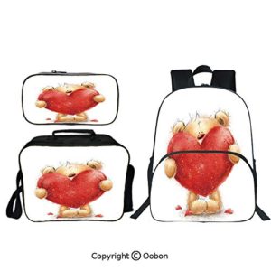 Oobon Kids Toddler School Waterproof 3D Cartoon 16" Backpack