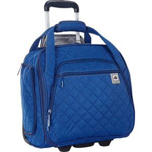 Delsey Quilted Rolling Underseat Bag For Carry-On Fits Overhead