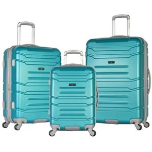 Olympia Denmark 3 Piece Luggage Set, Teal